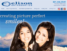 Tablet Screenshot of elisonorthodontics.com